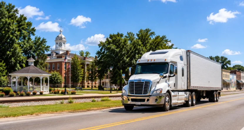 truck on road