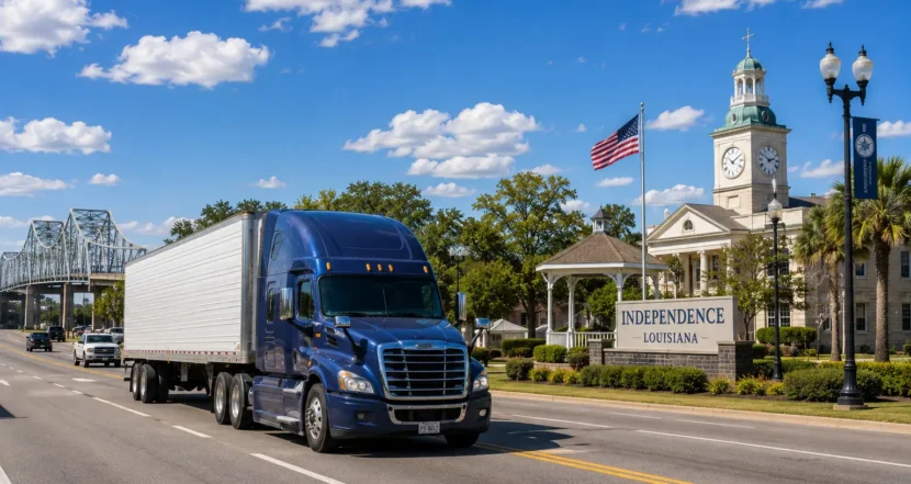 truck on road